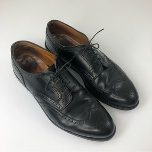 Alden Vintage Oxford Black Brogue Wingtip Shoes